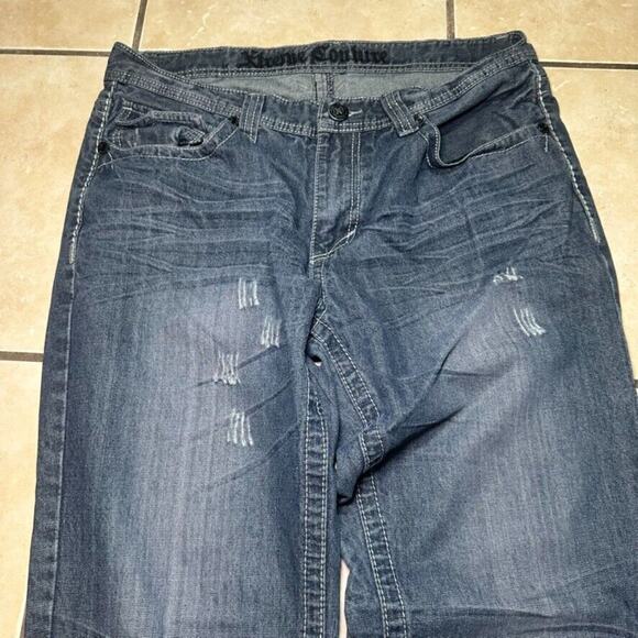 Y2K Xtreme Couture Jeans Men’s 36x32 Straight Leg Blue Dark Wash Pants - Picture 3 of 11